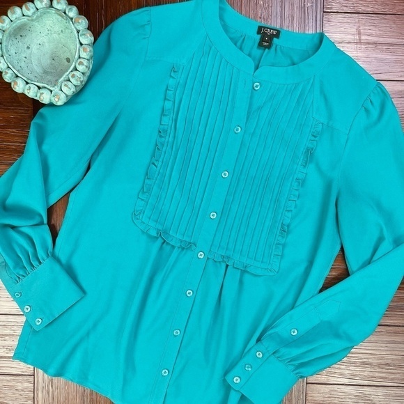 J. Crew Factory Tops - J. Crew Factory Pintuck Blouse Size 4